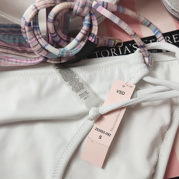 Victoria's Secret Bandeau Bikini - Top size 34C + size small bottoms - Picture 3 of 7